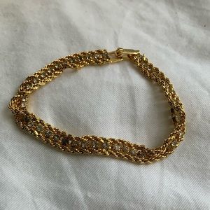 Vintage Diamond Yellow Gold Elegant Bracelet Great Gift